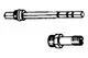 Verlängerungssatz von HANSA, bestehend aus einem länglichen, gerippten Teil und einem Verbindungselement mit Gewinde, dargestellt in einer schematischen Zeichnung.